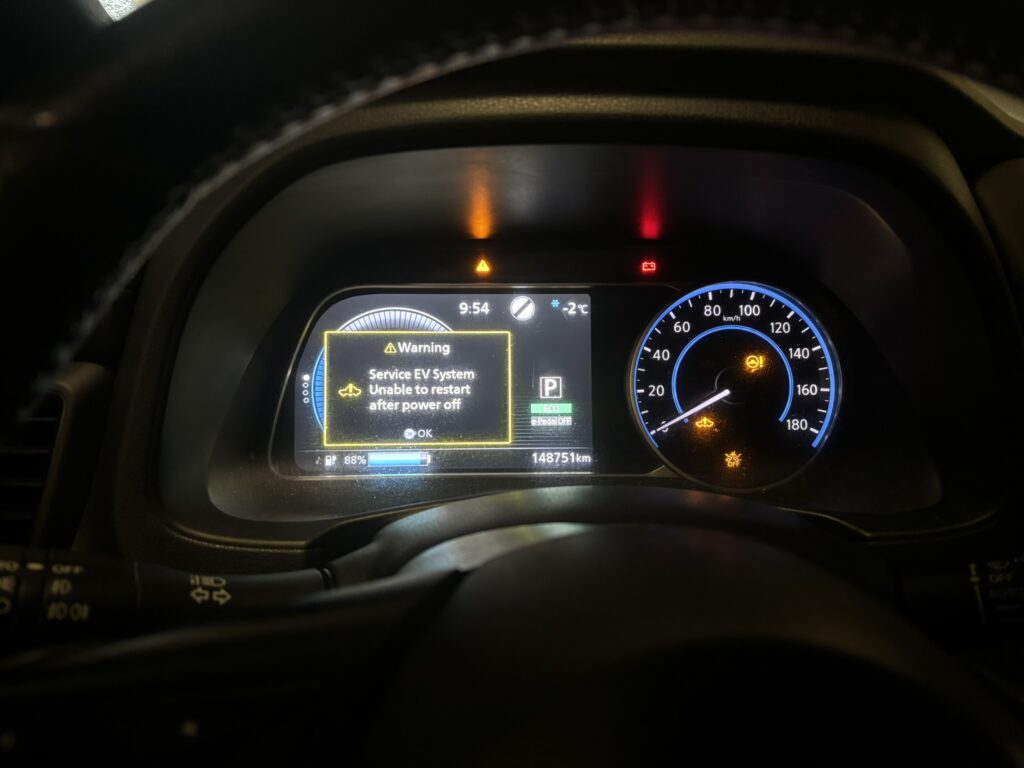 Service EV System Unable to restart after power off Service EV System Unable to restart after power off
