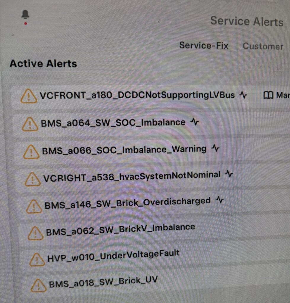 BMS_a064_SW_SOC_Imbalance
BMS_a066_SOC_Imbalance_Warning
BMS_a066_SOC_Imbalance Warning
BMS_a146_SW_Brick_Overdischarged
BMS_a062_SW_BrickV_Imbalance
BMS_a018_SW_Brick_UV