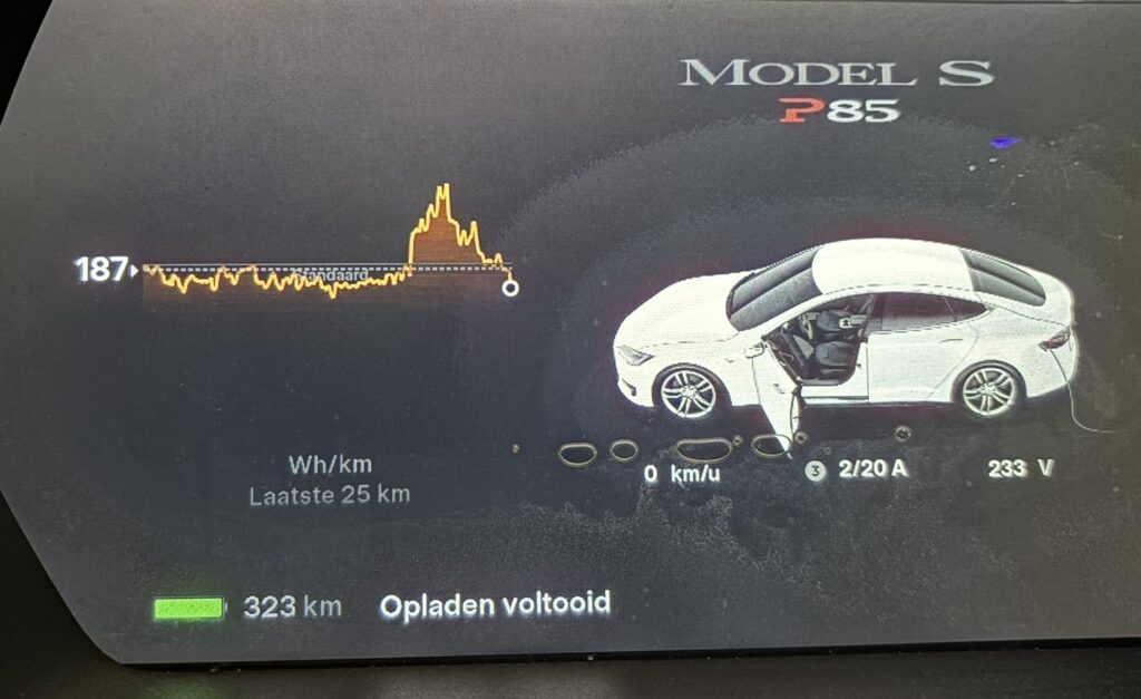 range tesla model s 75KWH